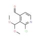 2-Chloro-3-(dimethoxymethyl)isonicotinaldehyde - chemical structure image