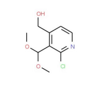 (2-Chloro-3-(dimethoxymethyl)pyridin-4-yl)methanol - chemical structure image