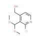 (2-Chloro-3-(dimethoxymethyl)pyridin-4-yl)methanol - chemical structure image