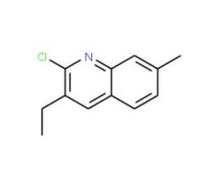 2-Chloro-3-ethyl-7-methylquinoline (CAS 132118-49-1) - chemical structure image