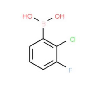 2-Chloro-3-fluorophenylboronic acid (CAS 871329-52-1) - chemical structure image