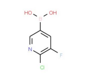 2-Chloro-3-fluoropyridine-5-boronic acid (CAS 1072946-66-7) - chemical structure image