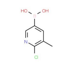 2-Chloro-3-methylpyridine-5-boronic acid (CAS 1003043-40-0) - chemical structure image
