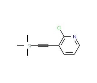 2-Chloro-3-trimethylsilanylethynyl-pyridine (CAS 470463-35-5) - chemical structure image
