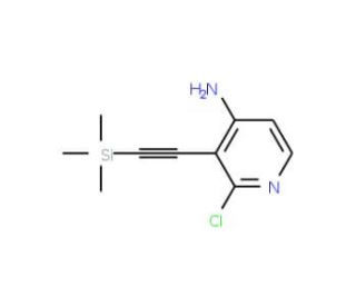2-Chloro-3-((trimethylsilyl)ethynyl)pyridin-4-amine (CAS 1138444-10-6) - chemical structure image