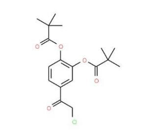 2-Chloro-3&prime;,4&prime;-bis(pivaloyloxy)acetophenone (CAS 185448-73-1) - chemical structure image