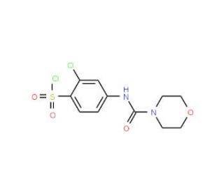 2-Chloro-4-[(morpholine-4-carbonyl)-amino]-benzene sulfonyl chloride - chemical structure image