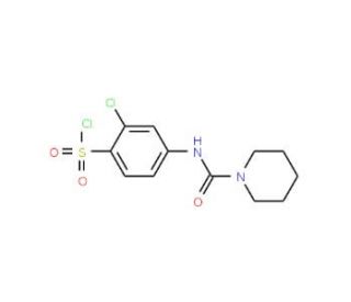2-Chloro-4-[(piperidine-1-carbonyl)-amino]-benzene sulfonyl chloride - chemical structure image