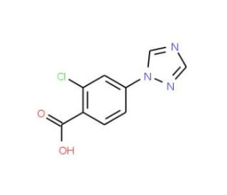 2-Chloro-4-(1H-1,2,4-triazol-1-yl)-benzenecarboxylic acid - chemical structure image