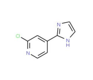 2-Chloro-4-(1H-2-imidazolyl)pyridine (CAS 1006589-03-2) - chemical structure image