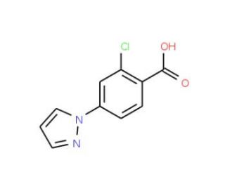 2-Chloro-4-(1H-pyrazol-1-yl)benzenecarboxylic acid - chemical structure image