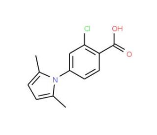 2-Chloro-4-(2,5-dimethyl-pyrrol-1-yl)-benzoic acid - chemical structure image