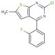 2-Chloro-4-(2-fluorophenyl)-6-methylthieno[2,3-d]pyrimidine (CAS 99499-25-9) - chemical structure image