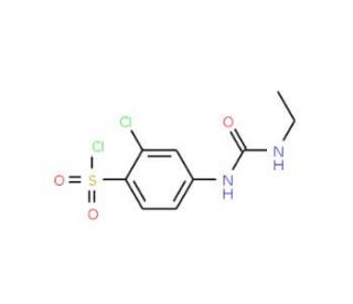 2-Chloro-4-(3-ethylureido)benzenesulfonyl chloride - chemical structure image