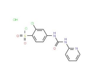 2-Chloro-4-(3-pyridin-2-yl-ureido)-benzenesulfonyl chloride hydrochloride - chemical structure image