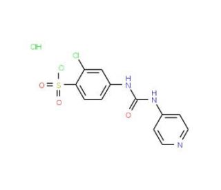2-Chloro-4-(3-pyridin-4-yl-ureido)-benzenesulfonyl chloride hydrochloride - chemical structure image
