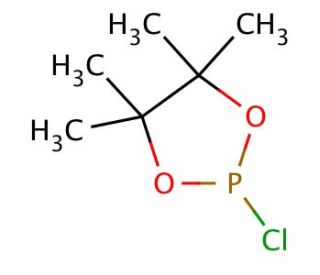 2-Chloro-4,4,5,5-tetramethyl-1,3,2-dioxaphospholane (CAS 14812-59-0) - chemical structure image