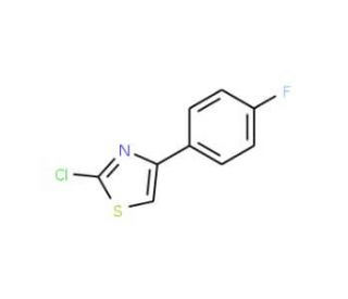 2-chloro-4-(4-fluorophenyl)-1,3-thiazole (CAS 42445-38-5) - chemical structure image