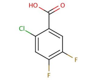 2-Chloro-4,5-difluorobenzoic acid (CAS 110877-64-0) - chemical structure image