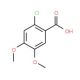 2-Chloro-4,5-dimethoxybenzoic acid (CAS 60032-95-3) - chemical structure image