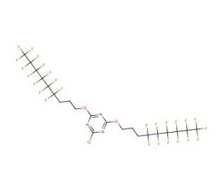 2-Chloro-4,6-bis[3-(perfluorohexyl)propyloxy]-1,3,5-triazine (CAS 916770-15-5) - chemical structure image