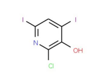 2-Chloro-4,6-diiodo-3-pyridinol - chemical structure image