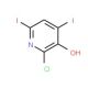 2-Chloro-4,6-diiodo-3-pyridinol - chemical structure image