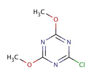 2-Chloro-4,6-dimethoxy-1,3,5-triazine (CAS 3140-73-6) - chemical structure image