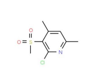 2-Chloro-4,6-dimethyl-3-(methylsulfonyl)pyridine - chemical structure image