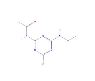2-Chloro-4-acetamido-6-(ethylamino)-s-triazine (CAS 142179-76-8) - chemical structure image