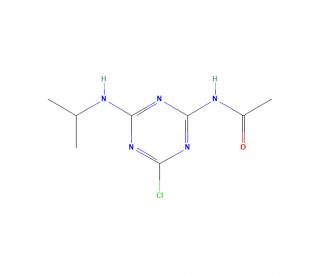 2-Chloro-4-acetamido-6-(isopropylamino)-s-triazine (CAS 83364-15-2) - chemical structure image