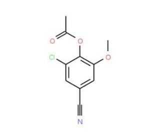2-chloro-4-cyano-6-methoxyphenyl acetate - chemical structure image