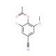 2-chloro-4-cyano-6-methoxyphenyl acetate - chemical structure image