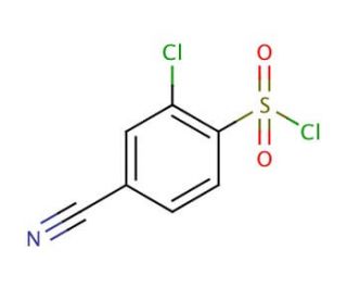 2-Chloro-4-cyanobenzenesulfonyl chloride (CAS 254749-11-6) - chemical structure image