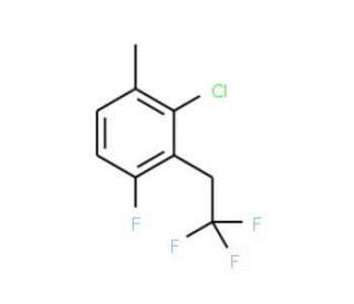 2-Chloro-4-fluoro-1-methyl-3-(2,2,2-trifluoroethyl)benzene - chemical structure image