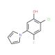 2-Chloro-4-fluoro-5-(1H-pyrrol-1-yl)benzenol - chemical structure image