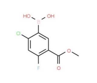 2-Chloro-4-fluoro-5-(methoxycarbonyl)phenylboronic acid (CAS 957066-03-4) - chemical structure image