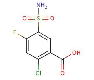 2-Chloro-4-fluoro-5-sulfamoylbenzoic acid (CAS 4793-24-2) - chemical structure image