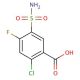 2-Chloro-4-fluoro-5-sulfamoylbenzoic acid (CAS 4793-24-2) - chemical structure image
