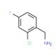 2-Chloro-4-fluorobenzylamine (CAS 15205-11-5) - chemical structure image