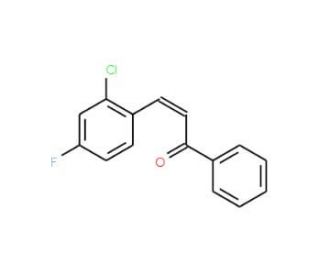 2-Chloro-4-fluorochalcone (CAS 286932-31-8) - chemical structure image