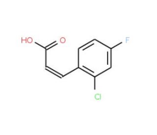 2-Chloro-4-fluorocinnamic acid (CAS 133220-86-7) - chemical structure image