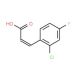 2-Chloro-4-fluorocinnamic acid (CAS 133220-86-7) - chemical structure image