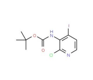 (2-Chloro-4-iodo-pyridin-3-yl)-carbamic acidtert-butyl ester (CAS 855784-39-3) - chemical structure image