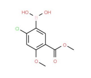 2-Chloro-4-methoxy-5-(methoxycarbonyl)phenylboronic acid (CAS 957066-07-8) - chemical structure image