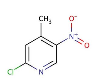 2-Chloro-4-methyl-5-nitropyridine (CAS 23056-33-9) - chemical structure image