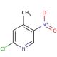 2-Chloro-4-methyl-5-nitropyridine (CAS 23056-33-9) - chemical structure image
