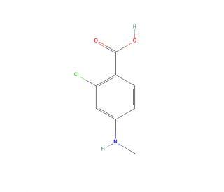 2-Chloro-4-(methylamino)-benzoic Acid (CAS 3975-62-0) - chemical structure image
