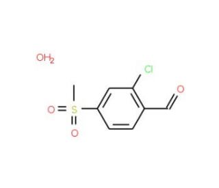 2-Chloro-4-(methylsulfonyl)benzaldehyde hydrate (CAS 101349-95-5) - chemical structure image