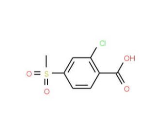 2-Chloro-4-(methylsulfonyl)benzoic acid (CAS 53250-83-2) - chemical structure image
